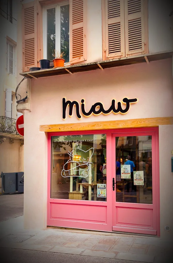 La devanture de MIAW, 3 place de Verdun à Castelnaudary